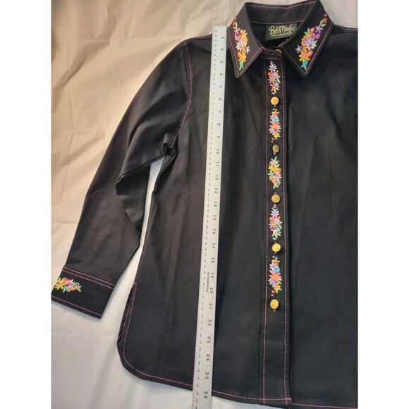 Bob Mackie Wearable Art May day Long Sleeve Button Heavy Shirt Women's XXS 2XS - Picture 15 of 16